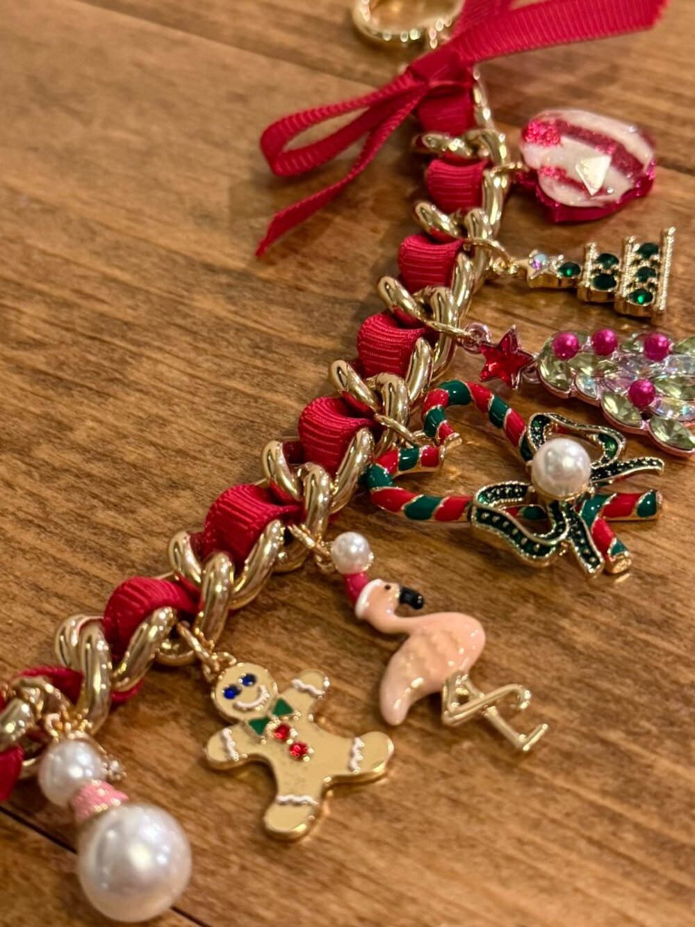 NWT Betsey Johnson Holiday Whimsy Christmas Charm Bracelet